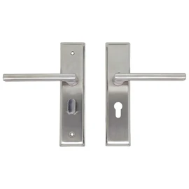 MORNWELL Cerradura de puerta para Puertas,Manija para Puerta Privacidad con cerradura y llave,chapas para Puertas y Entrada,oficina,dormitorio,entrada delantera,Cerradura Manija Cobre Puro(Plata)
