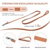 Wolfone 2-Pack 6 FT Waterproof Dog Leash Brown Widths 19mm&25mm