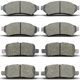 ALADICHE Front Rear Brake Pads Compatible with 2005-2009 Buick Allure,for 2005-2009 Buick Lacrosse,for 2004-2008 Pontiac Grand Prix (D999 D1075)