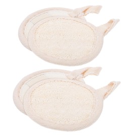 Beavorty Bath Loofah Sponges Set of 4 Gentle Exfoliating Shower Loofah for Women Men