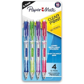 Juego iniciador de portaminas mecánico Clearpoint de Paper Mate, 7 mm, Assorted Barrels, 4 paquetes