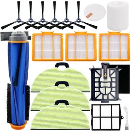 Replacement Parts for Shark AV2610WA RV2610WA Matrix Plus 2- in-1 Robot Vacuum Cleaner,1 Main Brush,3 Filters,3 Mop Pads,6 Side Brushes,1 Pre Filter,1 Filter&1 Pre-Motor Foam&Felt Filter