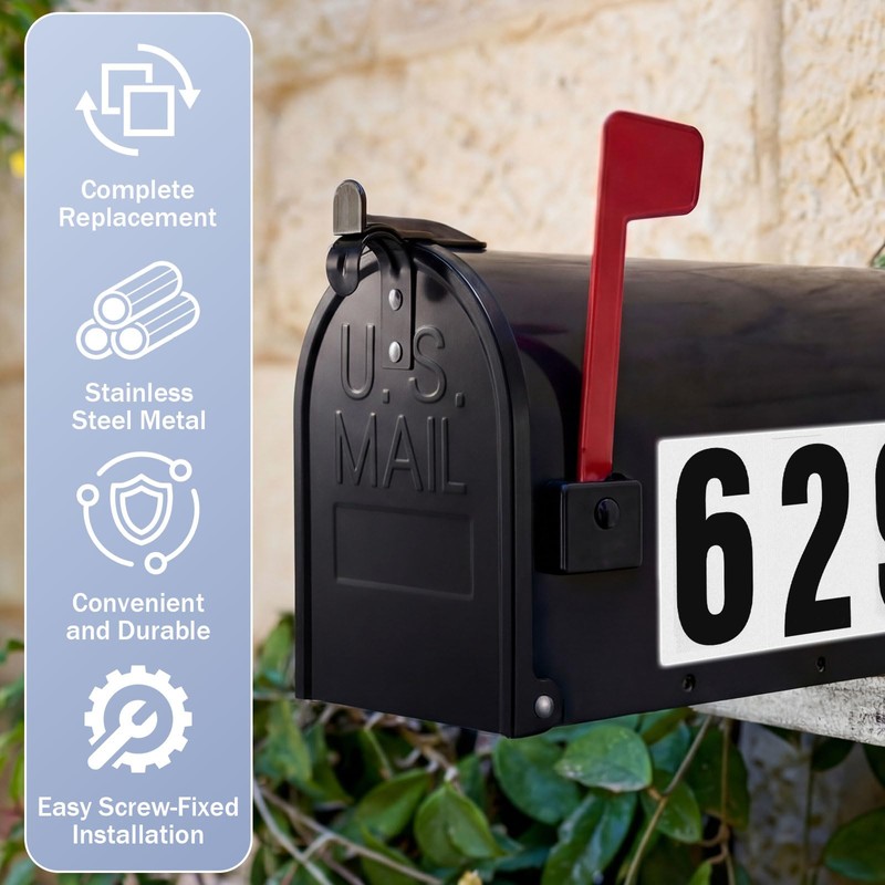 Moxweyeni 6 1/4 x 8 Inch Mailbox Door Replacement with