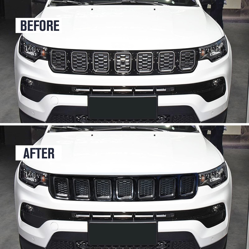 JeCar Rejilla Inserts ABS Front Grill Cover Exterior Accesorios para