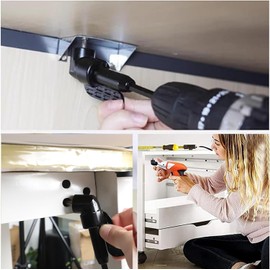 JOLIGAEA 14 Piece Angle Screwdriver Attachment Adapter, 105° Angle Attachment Set Bit Extension, Flexible Shaft Drill Bit Holder, 1/4 Inch Hex Shank Angle Attachment