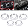 5Pcs Car Volume &amp; Air Conditioning Knobs Button Trim Cover