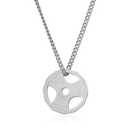 NHQZ Hantel Halskette,Titan Hantel Anhänger Halskette aus Edelstahl Hantelkette Halskette Paar Anhänger Halskette Fitness Studio Halskette Sportschmuck Halskette für Jungen Männer