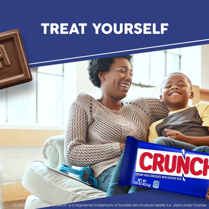 CRUNCH, Bulk 36 Pack, Milk Chocolate and Crisped Rice, Full