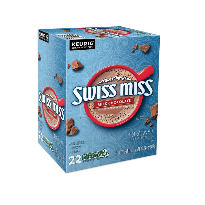 Swiss Miss Milk Chocolate Hot Cocoa, Keurig K-Cup Pods, 22/Box