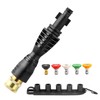 FIXFANS Pressure Washer Gun Adapter with 5 Spray Nozzles and