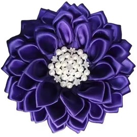 Purple 4.5" Sorority Paraphernalia Flower Brooch Pin for Women, Greek Organization, Delta Sigma Theta Sorority Inspired for D9 Events, Conferences, Luncheons, J13 - Red Hat Society