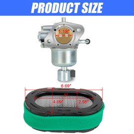 16-853-19S Carburetor Compatible with Kohler KT725 KT730 KT735 KT740 KT745 7000 Series Engine with Air Filter, Oil Filter, Fuel Pump Replaces 32-853-67-S, 32-853-63S Carb