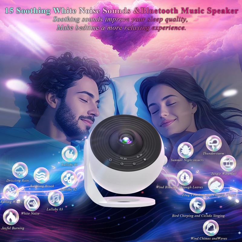 Galaxy Projector Pro Sound Machine, Upgraded 13 in1 Star Projector
