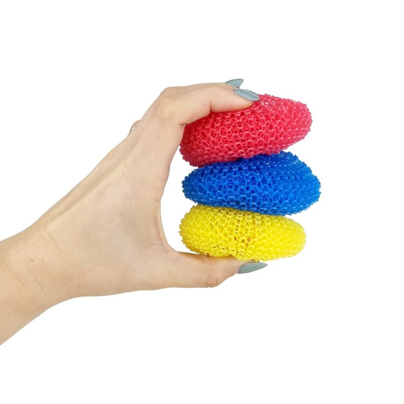 D.RECT Pack of 12 Plastic Scourers Plastic Pot Scraper Scratching