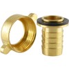 fittingteile Hose Nozzle with Wing Union Nut, Flat Sealing Brass