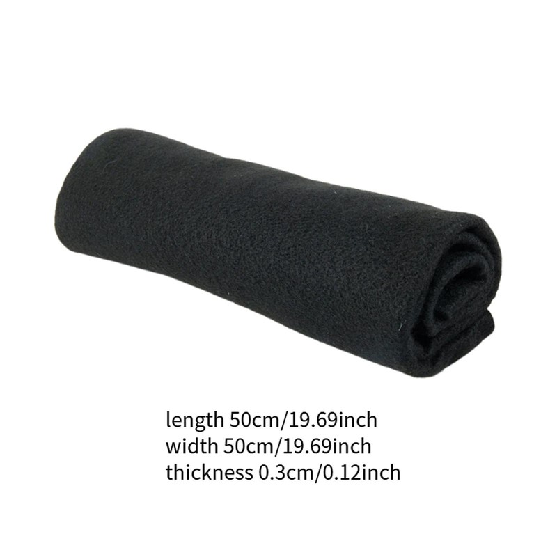 Oshhni Fireproof Welding Blanket Carbon Felt 3mm Thick Black Soldering