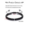 Jovivi Mens Crystal Bead Bracelet Black Obsidian Stone Anxiety Protection