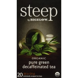steep by Bigelow Organic Pure Green Tea, 20 Total Tea Bags
