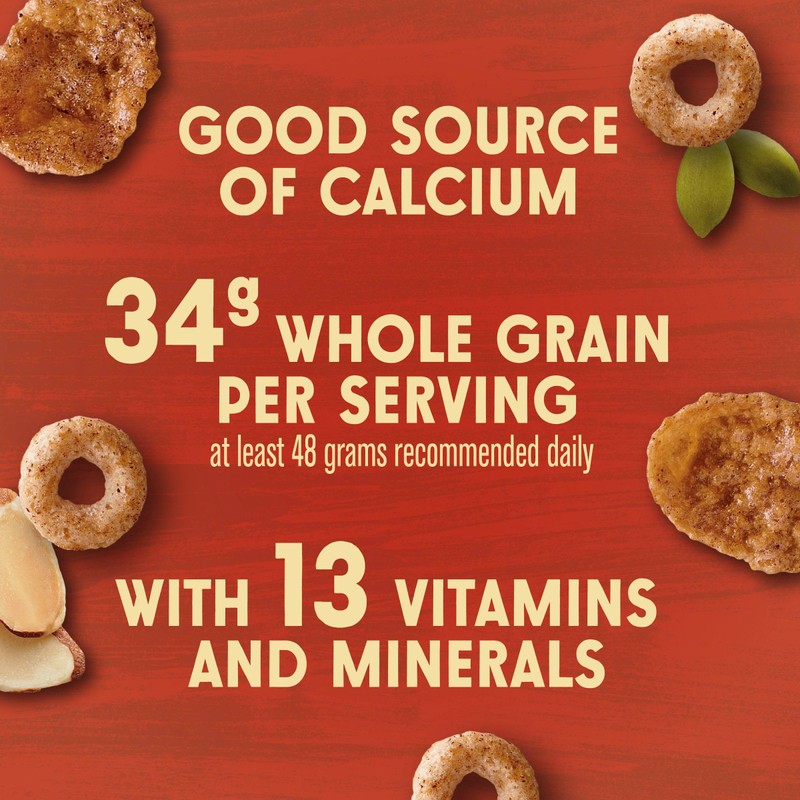 Cheerios Hearty Nut Medley Breakfast Cereal, Maple Cinnamon, Made with
