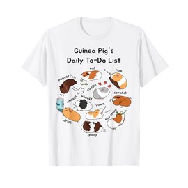 Guinea Pig Daily To-Do List Funny Cute Guinea Pig Lover T-Shirt