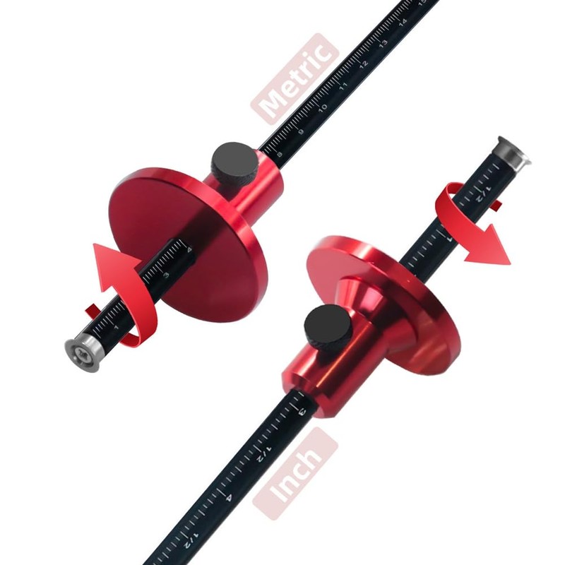 Wheel Marking Gauge Woodworking Scriber with Inch&mm Scale - Parallel
