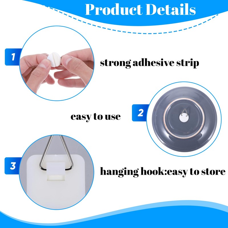 Grevosea 12 Pcs Wall Plate Hangers, Adhesive Picture Hangers Frame
