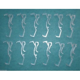 12 pack of 2 1/2" Single Slat VALANCE RETAINER CLIPS for 2" FAUX WOOD Mini BLIND
