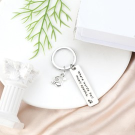 FRULX Music Lover Keychain, Cute Keychain Accessories with Stainless Steel 'Where Words Fail Music Speaks' Pendant and Note Charm, Perfect Luck Gift for Friends, Couples, Birthdays and Parties