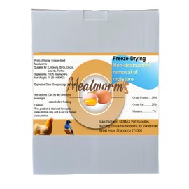 11 lb freeze-dried mealworms - Low temperature freeze-dried process, non-destructive high-end process to remove moisture. The fragrant, meaty dried worms provide a high protein source for chickens