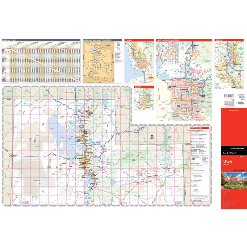 Rand McNally Easy to Read: Utah State Map