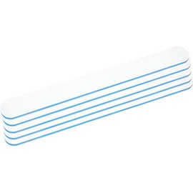 Professional Nail File White Straight Shape 180 / 240 Grit Blue Core White
