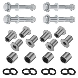 JAVIK 2Pcs Front Upper A Arm Bushings Spacer Bearing Seal Kit w/Bolt Compatible with Kawasaki KFX400 for Suzuki Quadsport Z 400 LT-Z400 for Arctic Cat 400 DVX OEM# 52455-07G00 92026-S095 3406-111