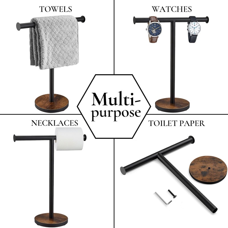 BCOZLUX Towel Holder Stand, Countertop Hand Towel Stand for Bathroom
