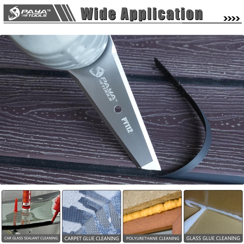 PAYA TOOLS 3" Tapered Oscillating Caulking Cutter, Multitool Scraper Blades