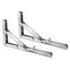 2 Pcs Triangular Support Bracket Stainless Steel 12in Foldable Flexible