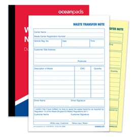 Ocean Pads Waste Transfer Note, A5, Duplicate (69660)