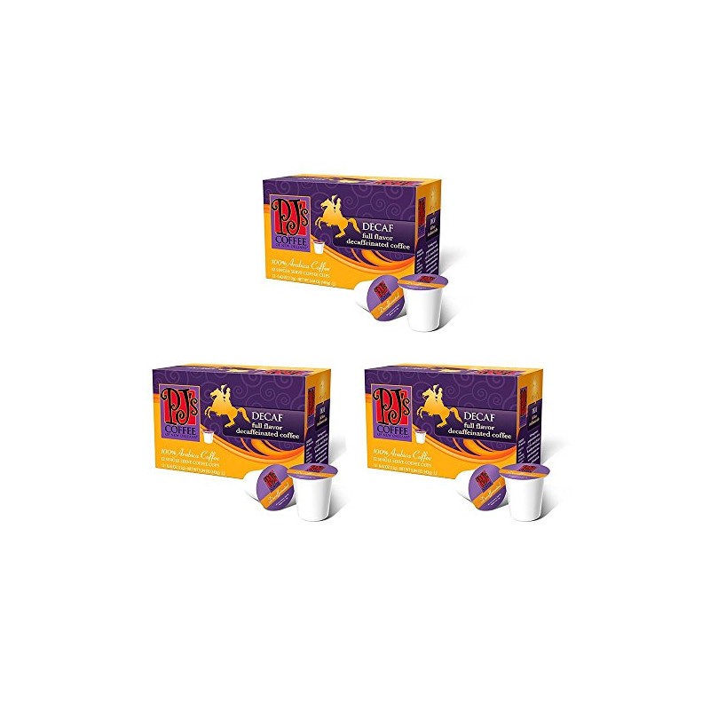 PJ's Coffee - Decaffeinated Single Serve Cups, 12 Count (Pack