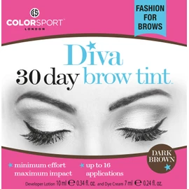 COLORSPORT DIVA 30 DAY BROW TINT, Eyebrow Tint, Eyebrow Dye, Immediate Visible Results, Last for up to 30 days, Dark Brown