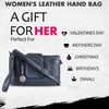 Bolso bandolera de piel para mujer, bolso de mano con