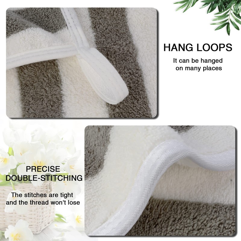 SINLAND Microfiber Washcloth Quick Dry Absorbent Soft Makeup Remover 12x12