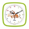 SELVA Quartz Alarm Clock Sloth Perfect for School Green/White Sweeping