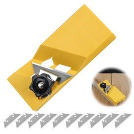 ADOFUN Mini Beveling Plane, 1 Main Unit + 10 Replacement Blades, 45° Beveling Caner, Board Plane, Sharp, 2 Slots, Square Beveling 45° + Flat, For Cork Board, Plasterboard, Woodworking, Cutting Tool,
