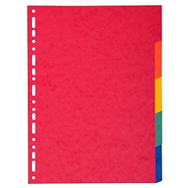 Exacompta - Ref 2105E - Forever Collection - 100% Recycled Dividers - Suitable for A4+ Documents, 220gsm 100% Recycled Card, 5 Position - Multicoloured