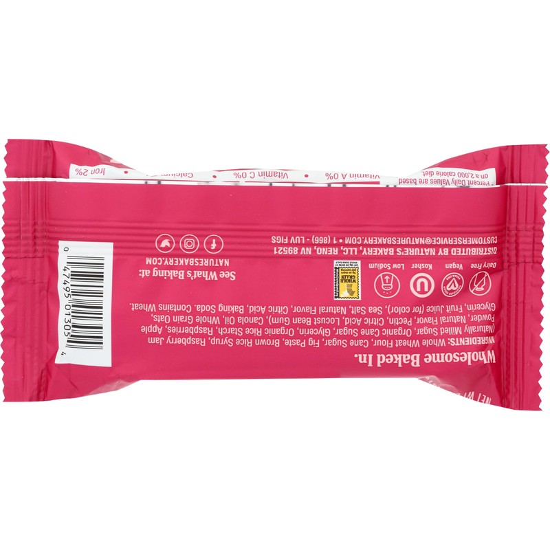 Natures Bakery Bar Fig whole wheat Raspberry, 2 oz