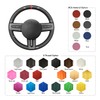 MEWANT Steering Wheel Cover for Ford Mustang 2005-2012 Hand-Stitched Leather