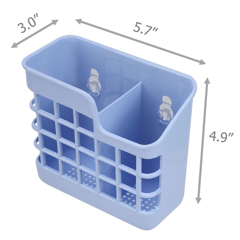 EIKS Plastic Utensil Holder Silverware Organizer Cutlery Drying Rack with