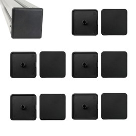 Pack of 15 Square Tube End Caps, 40 x 40, Aluminium Profile Cover Caps, Plastic Pipe Caps for Aluminium Construction Profile, Profile Cover Cap, Aluminium Profile 40 x 40 Accessories, Lamellar Plugs