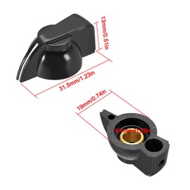 TopHomer 4PCS Aluminum Potentiometer Control Knob Volume Audio Electric Guitar Bass Screw Type Hole Dia:6.4mm/ 0.25",for Volume Control,Audio,Guitar,Switch Knobs