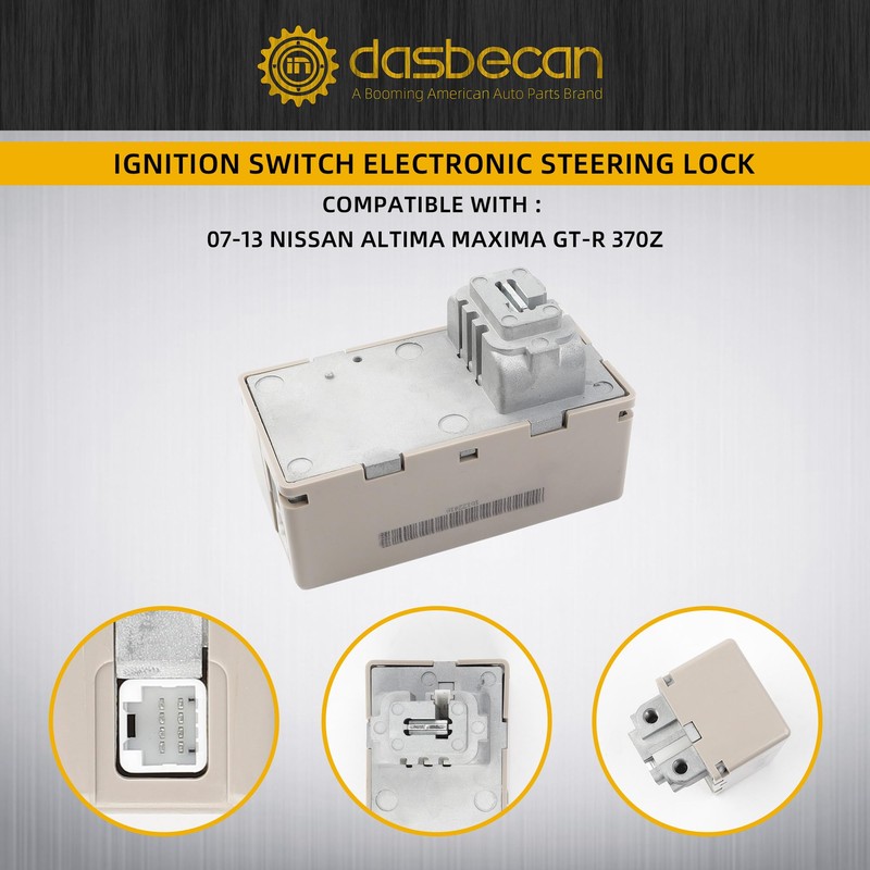 Dasbecan Ignition Switch Electronic Steering Lock Compatible with Nissan Altima
