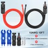10AWG Solar Extension Panel Cable - 10FT Solar Wire with